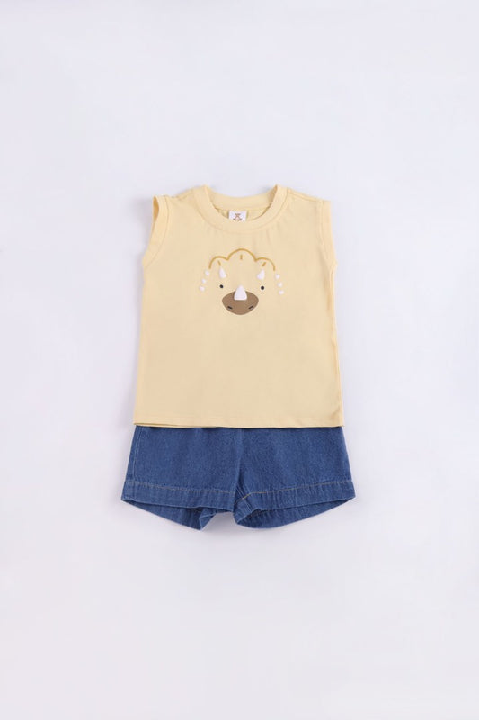 Graphic T-Shirt with Short Suit Set