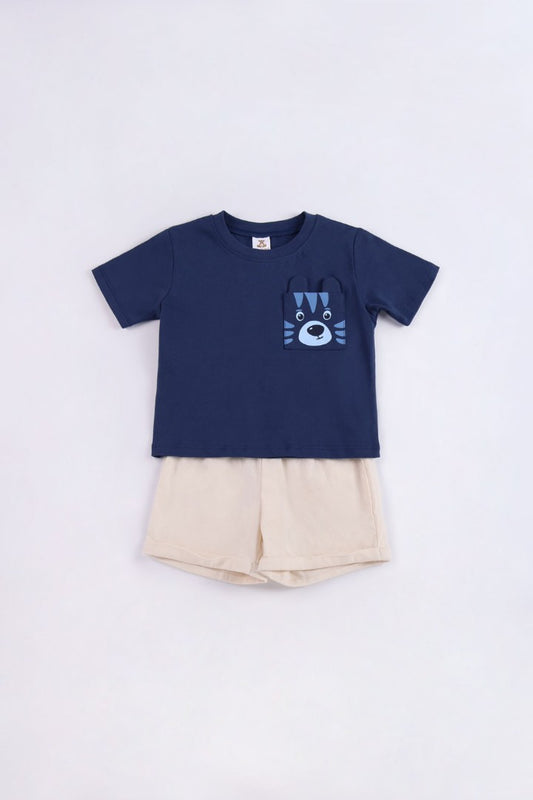 Graphic T-Shirt with Short Suit Set